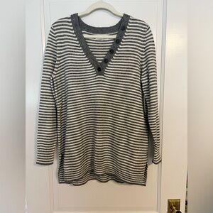 Anthropologie gray striped sweater